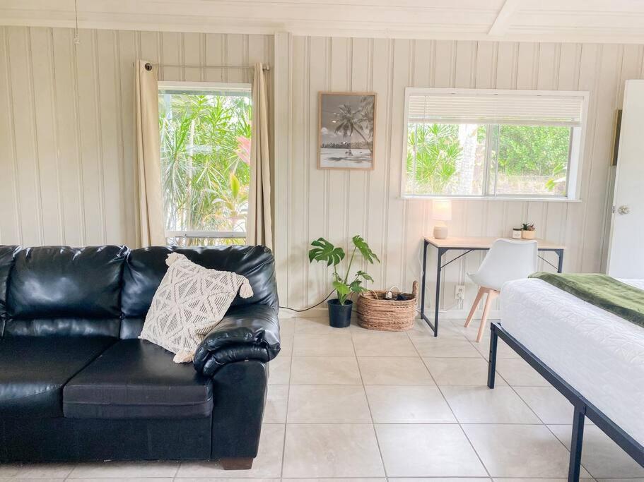 Monstera Bungalow, Spacious, King Bed, Big Kitchen Keaau Exterior foto
